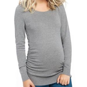 Motherhood Maternity Side Ruched Sweater